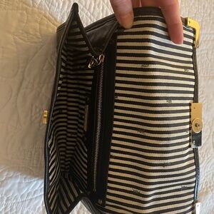 L.A.M.B. LAMB black leather clutch bag